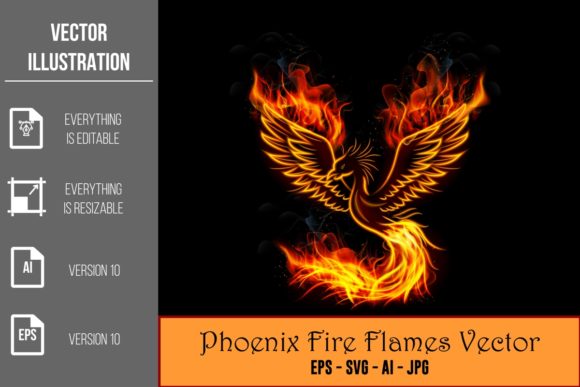Download Phoenix Bird Fire Flames Vector - Premium Resources