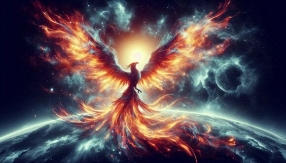 Download A Set of 10 a Phoenix Rising from Fiery - Phoenix Collection