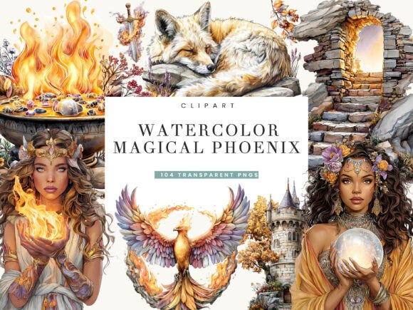 Download Watercolor Magical Phoenix Clipart - Premium Resources